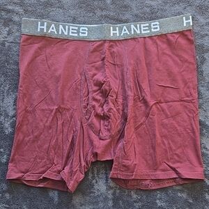 Hanes Maroon Boxer Briefs